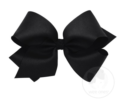 King Classic Grosgrain Hair Bow (Knot Wrap) - Black - Breckenridge Baby