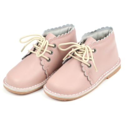 Georgie Lace Up Boot - Dusty Pink - Breckenridge Baby