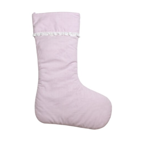 Holiday Stocking - Pink Mini Gingham (Pack of 4) - Breckenridge Baby
