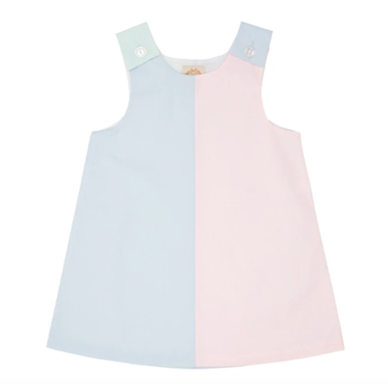 Katie Anne Colorblock Jumper - Buck Blue/Palm Beach Pink/ Sea Island - Breckenridge Baby