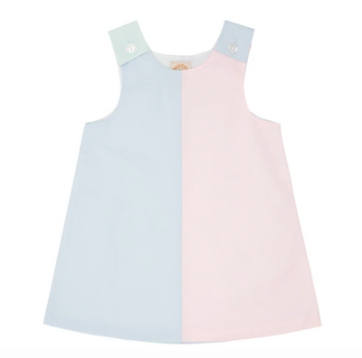 Katie Anne Colorblock Jumper - Buck Blue/Palm Beach Pink/ Sea Island - Breckenridge Baby