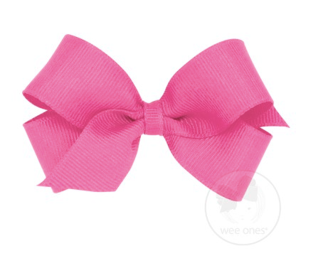 Mini Grosgrain Bow - Hot Pink - Breckenridge Baby