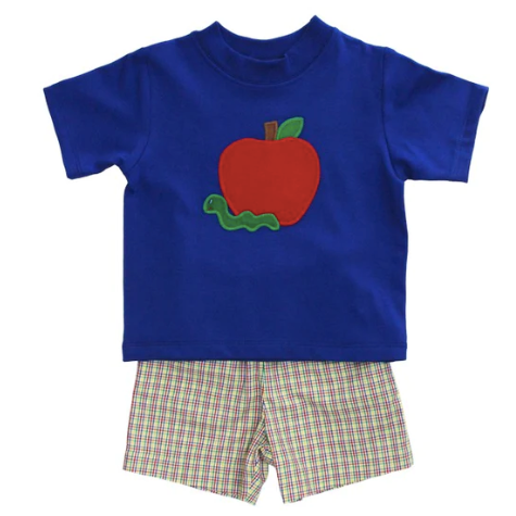 A is for Apple Boys Short Set - Breckenridge Baby