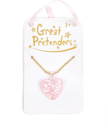 Boutique Glitter Heart Necklace - Breckenridge Baby