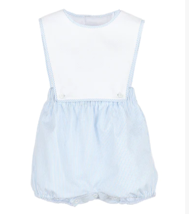 Lakeside Stripes Boy Overall - Blue - Breckenridge Baby