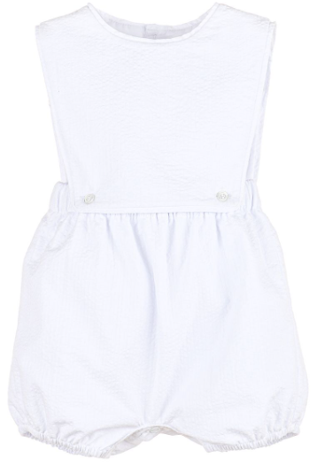 Sip & See Boy Overall - White - Breckenridge Baby