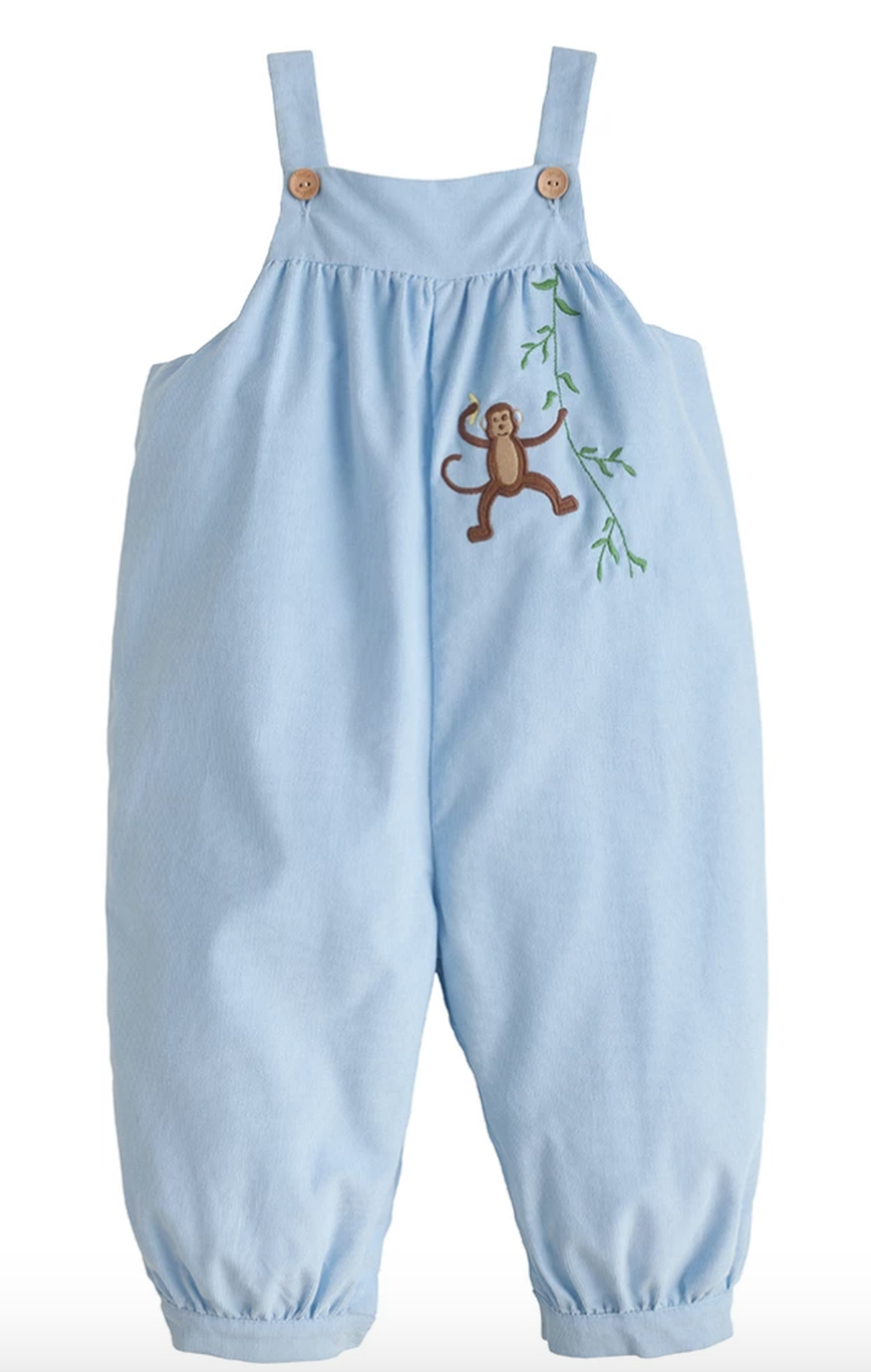Blue Monkey Gathered Overall - Breckenridge Baby