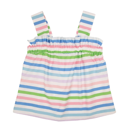 Laynes Ladies Top - Broad Street Stripe & Worth Ave White - Breckenridge Baby