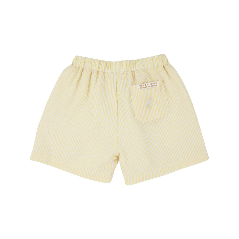 Shelton Shorts - Seaside Sunny Yellow Seersucker - Breckenridge Baby