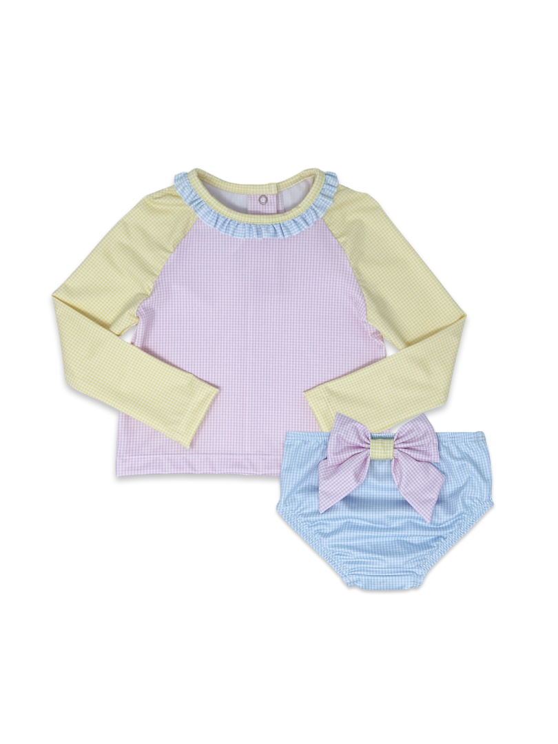 PRESALE // Sun & Sand Rash Guard Set - Pink Bora Bora - Breckenridge Baby