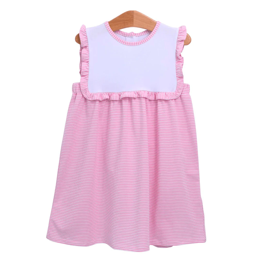Alice Dress - Light Pink Stripe - Breckenridge Baby