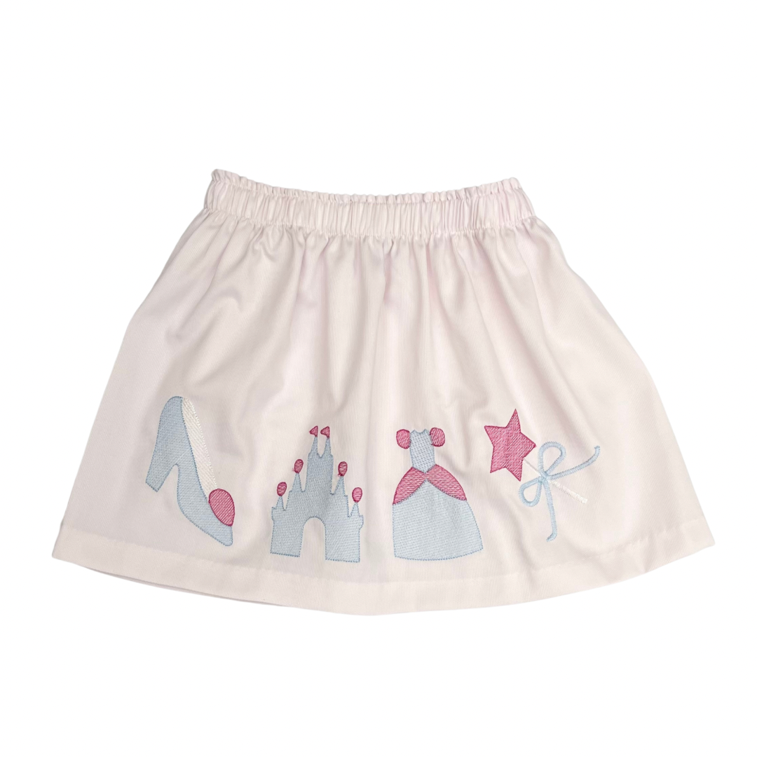 Pink Embroidered Castle, Shoe & Wand Skirt - Breckenridge Baby