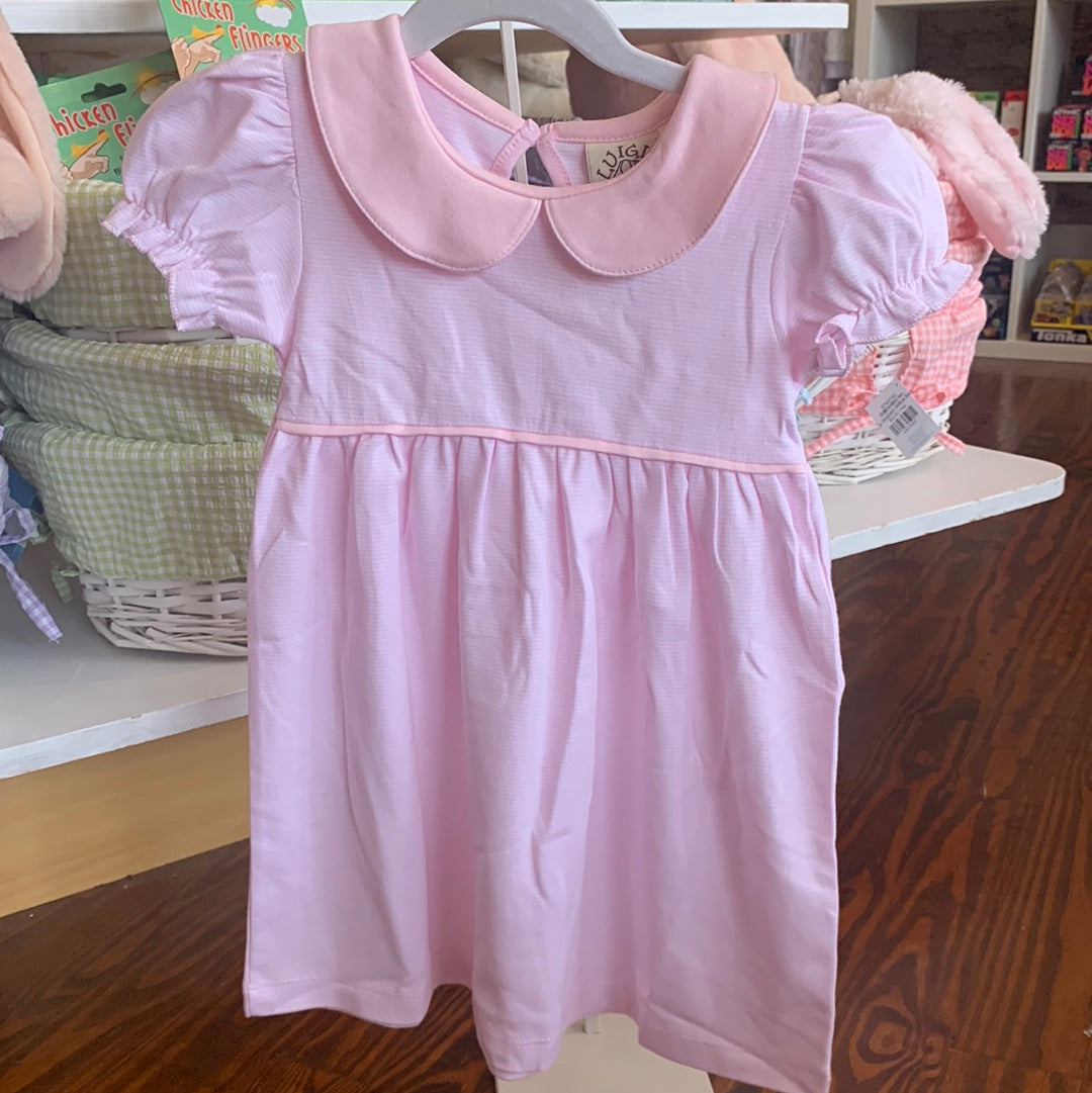 Narrow Pink & White Stripe Dress - Breckenridge Baby