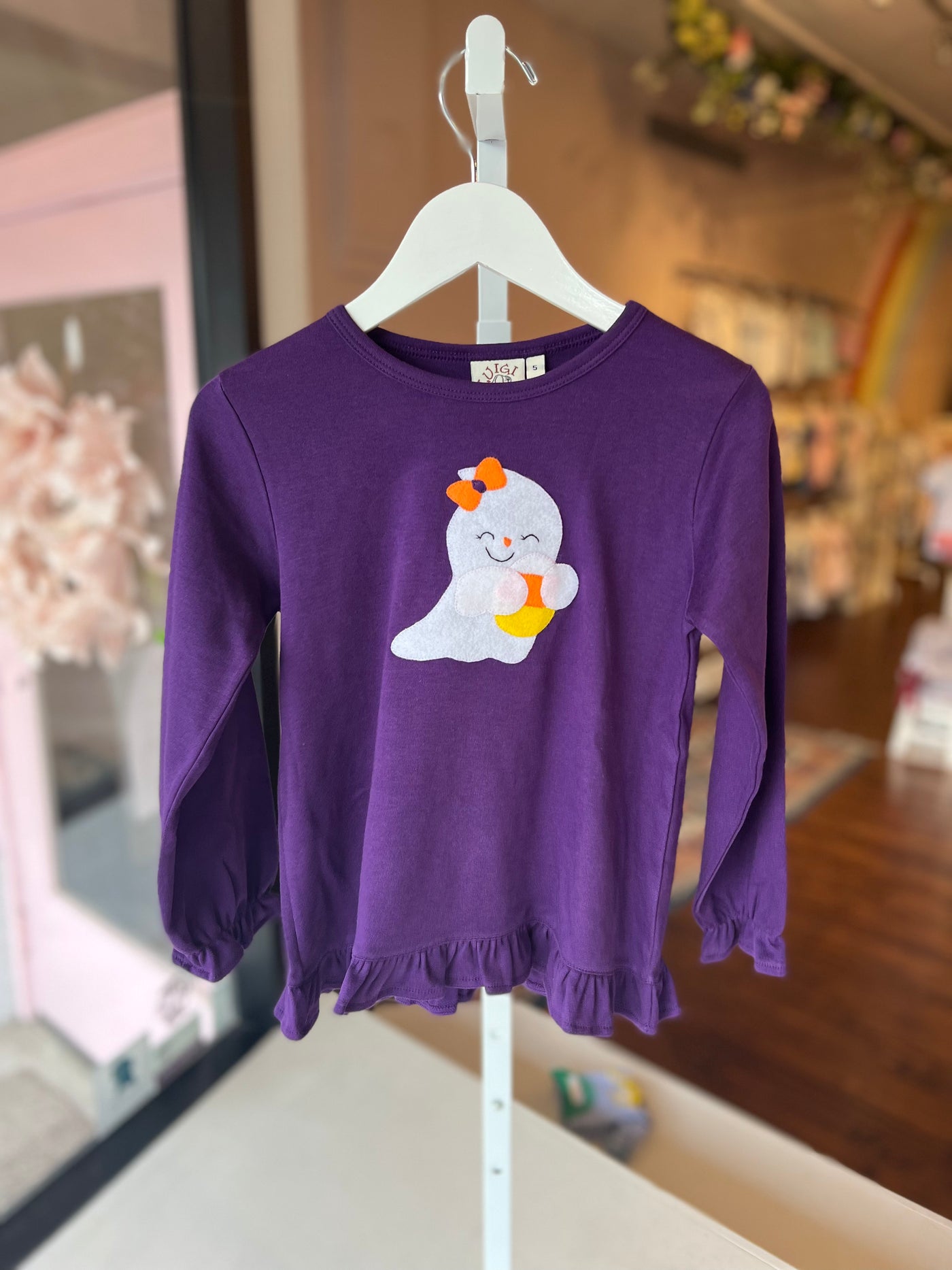 Ghost with Candy Ruffle Swing Top - Breckenridge Baby