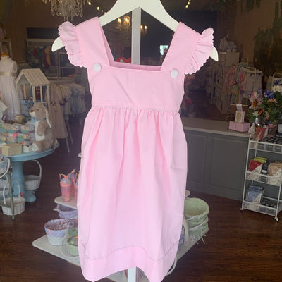 Pink Dress with White Ric Rac - Breckenridge Baby