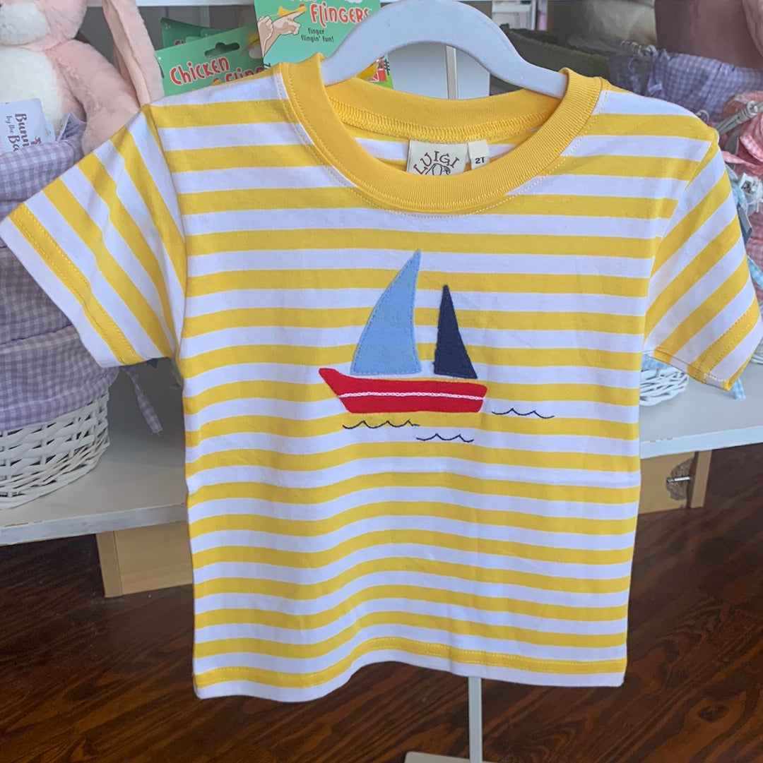 Stripe Sailboat T-Shirt - Breckenridge Baby