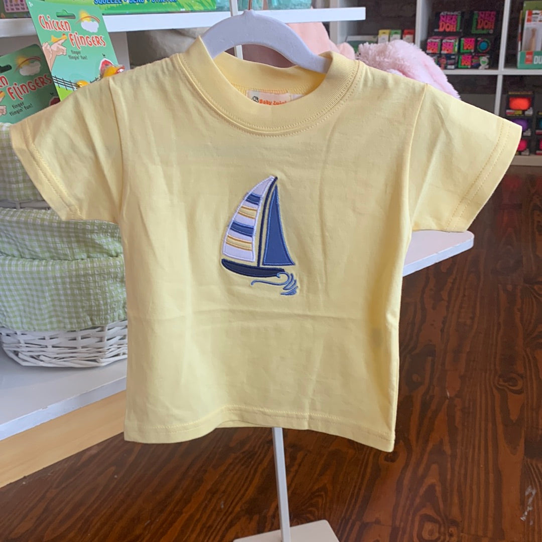 Yellow Sailboat Boys T-Shirt - Breckenridge Baby