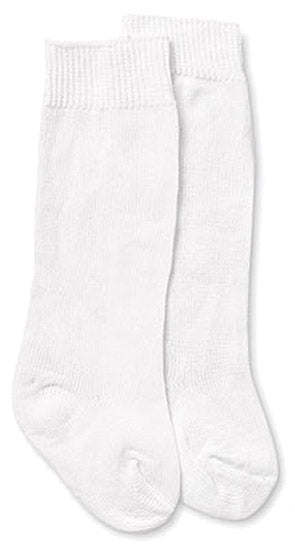 Jefferies Socks White Cotton Knee Highs - Breckenridge Baby