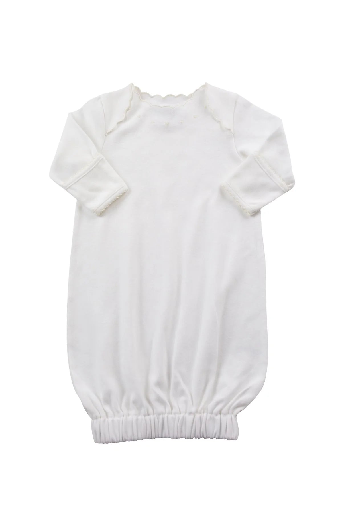 Dotson Sack Knit Gown - Ecru - Breckenridge Baby