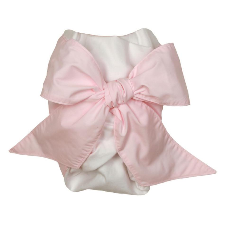 Broadcloth Bow Swaddle - Palm Beach Pink - Breckenridge Baby