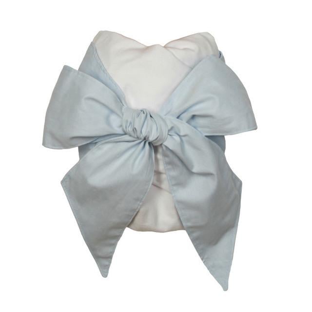 Broadcloth Bow Swaddle - Buckhead Blue - Breckenridge Baby