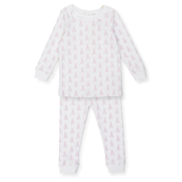 Ava Pajama Set - Bunny Tails Pink - Breckenridge Baby