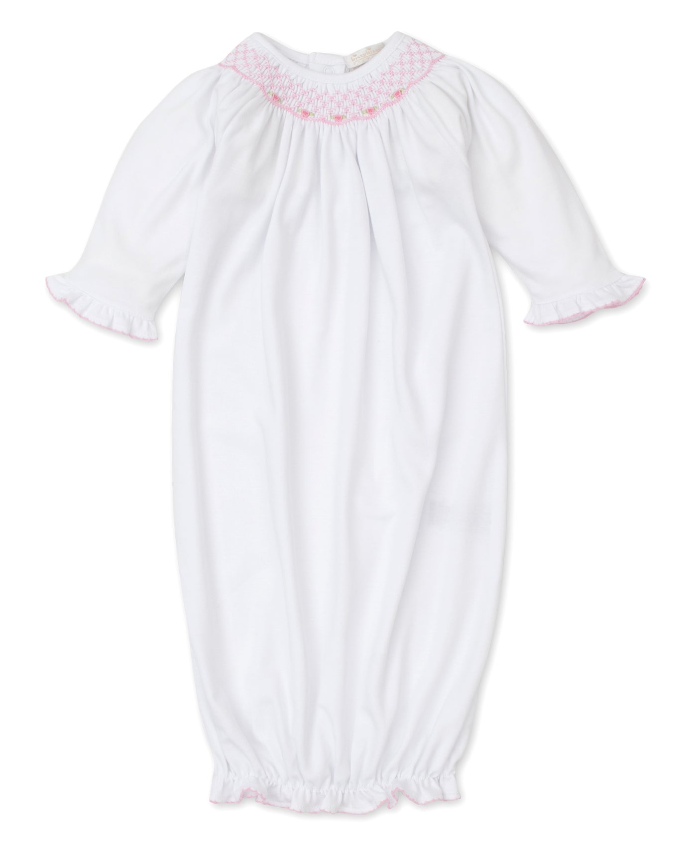 CLB Summer Sack with Hand Smocking (Available in White & Pink) - Breckenridge Baby