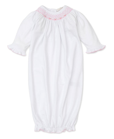 CLB Summer Sack with Hand Smocking (Available in White & Pink) - Breckenridge Baby